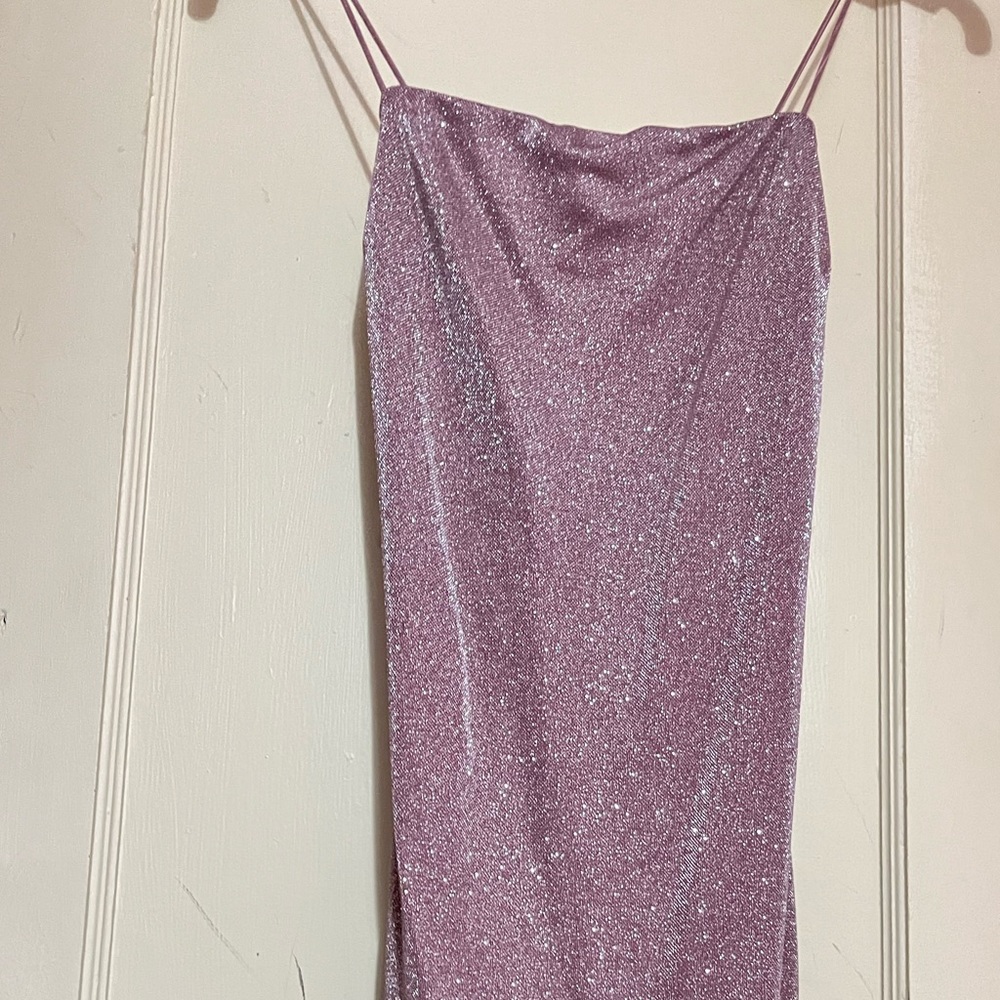 MINI GLITTER LIGHT PURPLE DRESS